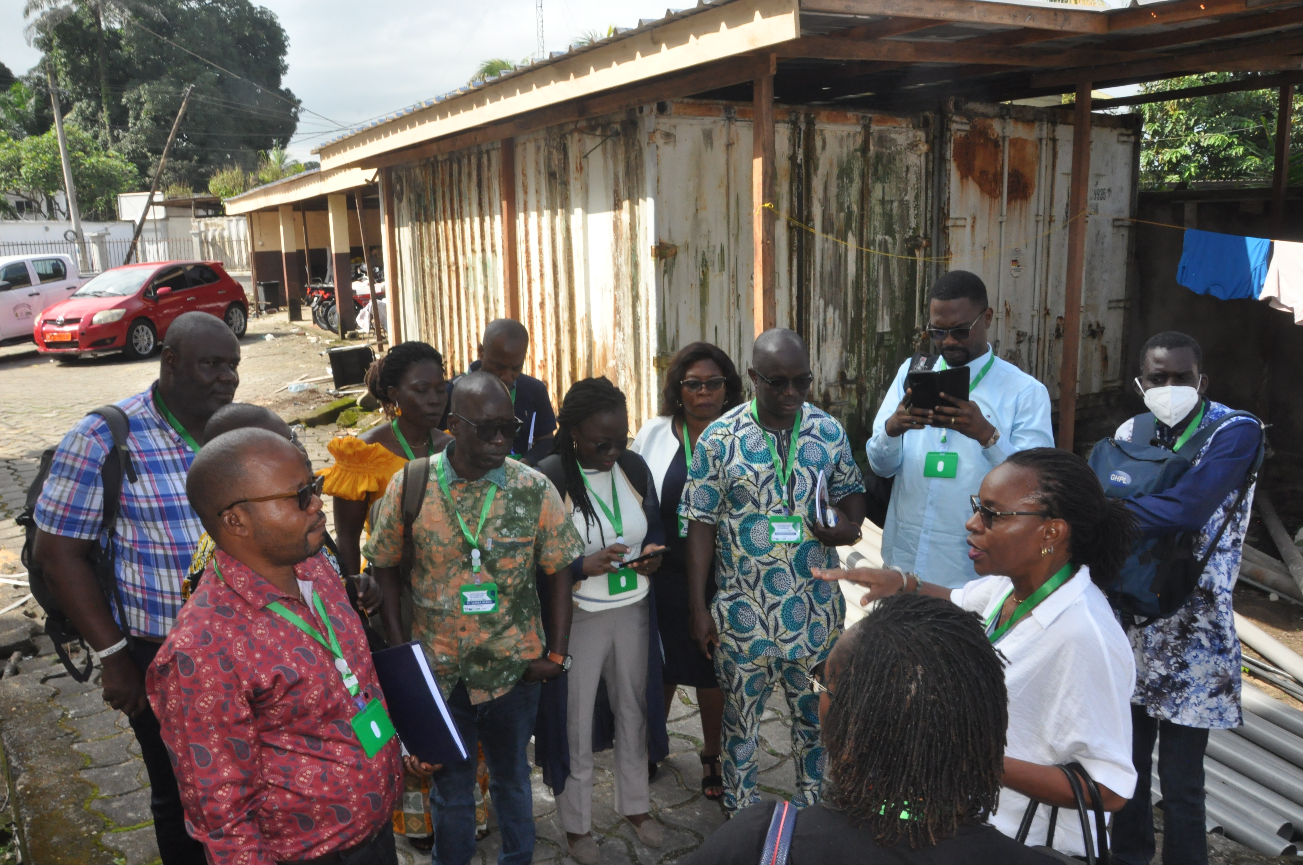 A group of participants visit a DRTB clinic in Douala, Cameroon