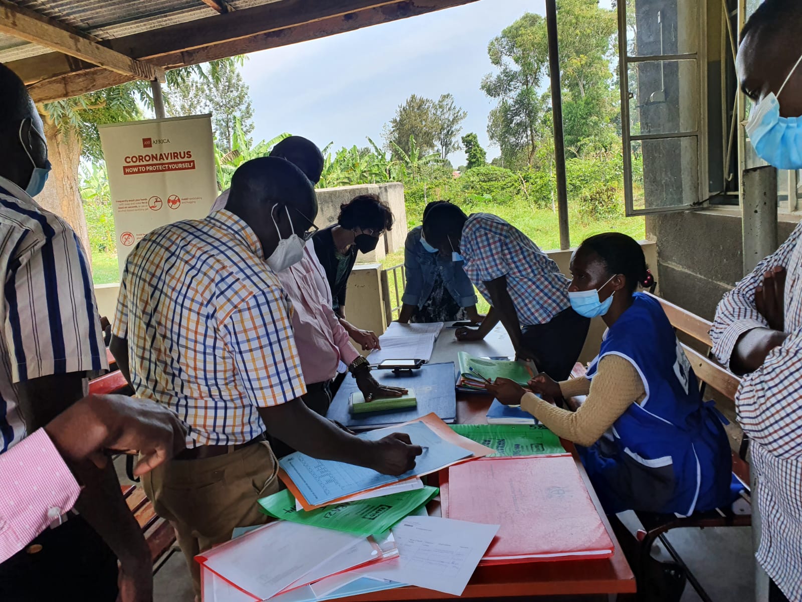 National TB Program staff and partners taking part in a field visit