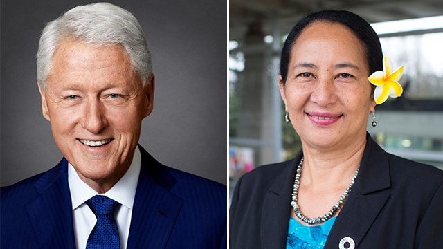 Pres Bill Clinton and Elizabeth Iro