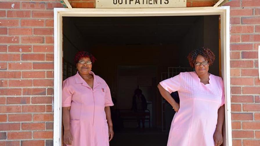 Two nurses at Saint Luke’s Hospital in Zimbabwe.