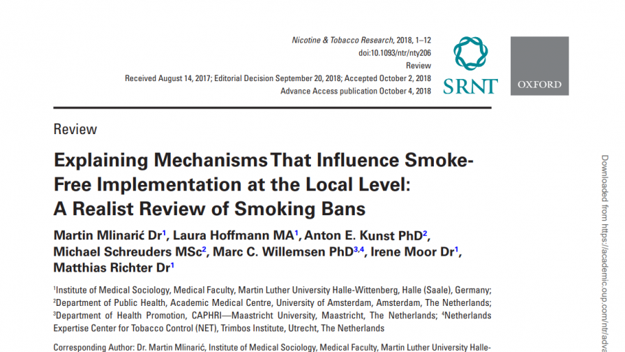 Explaining Mechanisms That Influence Smoke-free Implementation At The ...