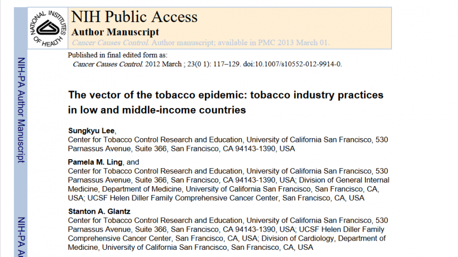 preview image of resource Vector of the Tobacco Epidemic Tobacco Industry Practices in LMICs