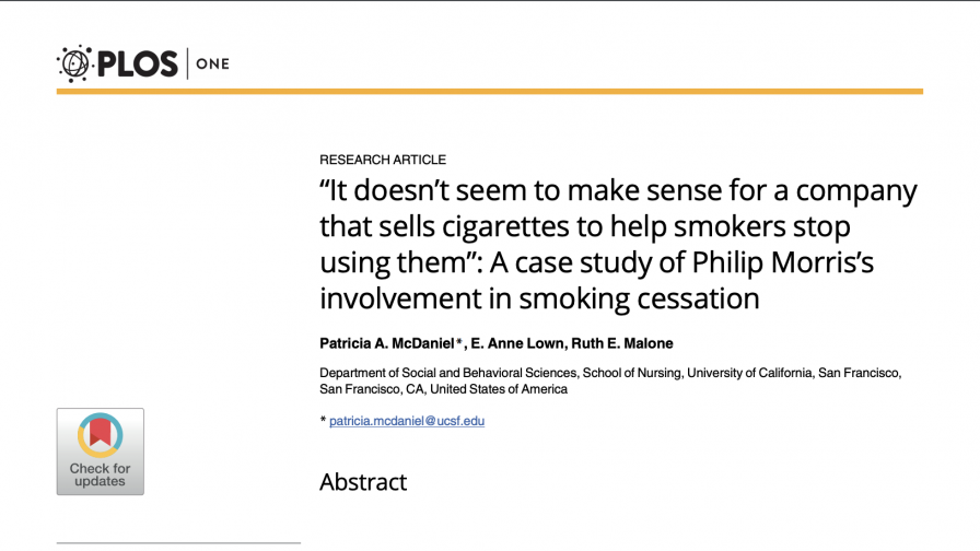 Preview image of resource Case Study: PMI Involvement in Smoking Cessation